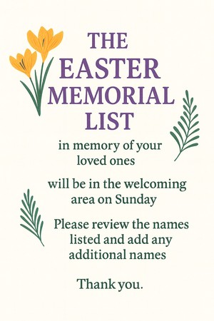 Easter for newsletter